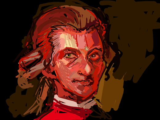 Red faced Mozart