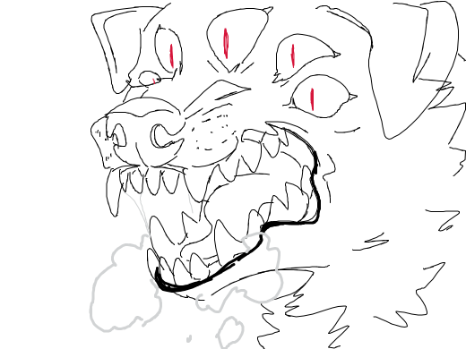 five eyed dog with rabies