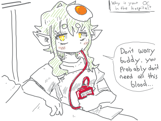 why is ur oc in the hospital
