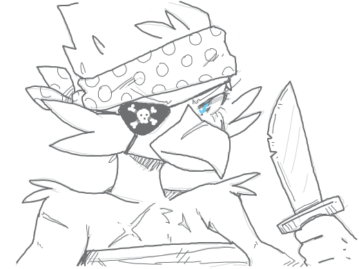 intimidating pirate bird girl.