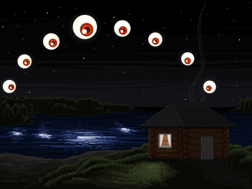 eyes in the night sky