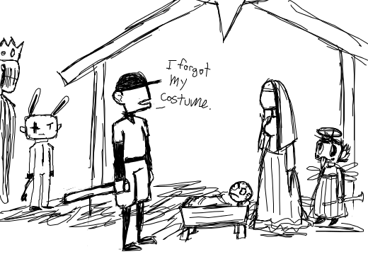 The cast of OFF and its fangames are forced to put on a living Nativity. Who plays who/what?