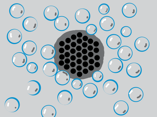 A sink full of soap bubbles