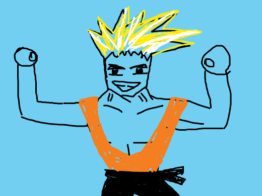 Goku, but for copyright reasons, you must draw a crappy knock-off version