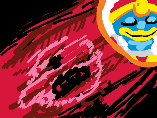 kirby getting evaportated with lazer