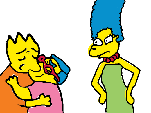 marg simpsons dissaproves of bart being with a man