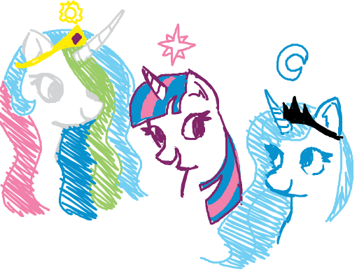 The sun, the moon and star