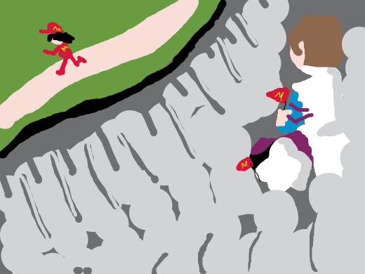 Seto Kaiba in the crowd at Mokuba's little league baseball game