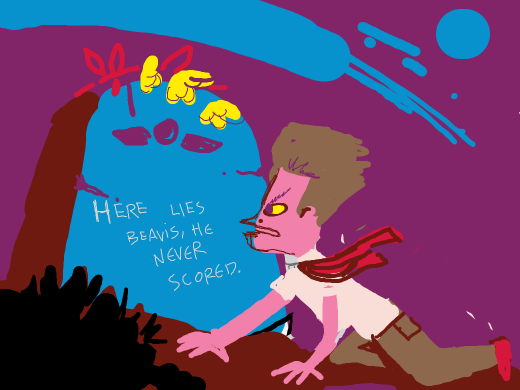 someone put the roses on top of the tombstone