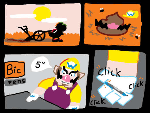 He plowed like he was digging for gold, but instead of gold, it was Wario Poop Wario started to masturate too jeking of his five inch pens.