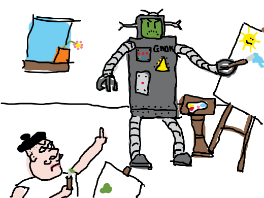 AI artist bothering real artist