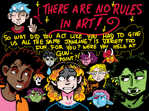 there are no rules in art! a profound lesson from your OC