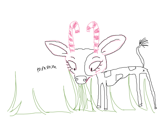 Cow enjoying grass