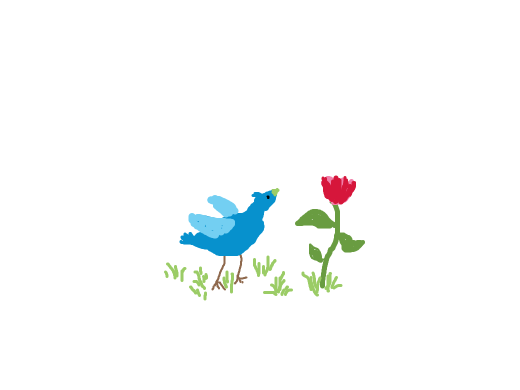 a bird and flower