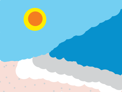 Waves on a white beach