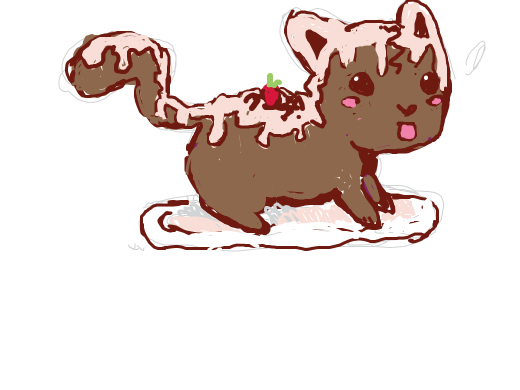 cute brown cat... made of CAKE!!