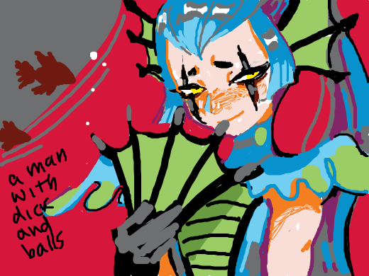 pretty blue-green alien girl with long hair looks downcast in her golden jewelry and purple sash