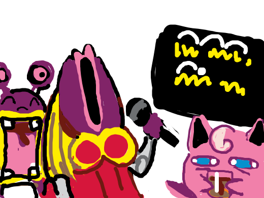 jynx is singing karaoke