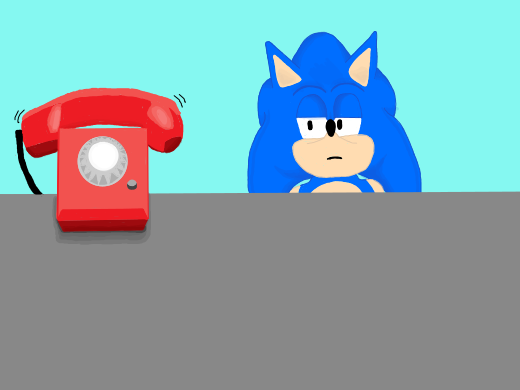 sonic va a agarrar el telefono porque le andan llamando
