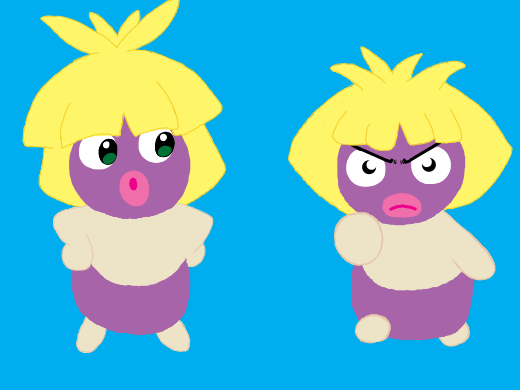 2 Smoochums(Jynx's gen 2 baby pokemon offspring.) Chaning the color sprites from black to purple still looks like pokemon blackface.