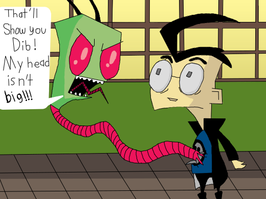 bigheaded green alien takes revenge on earthlings for making fun of his stupid big green head