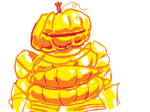 catarina armor, but pumpkins