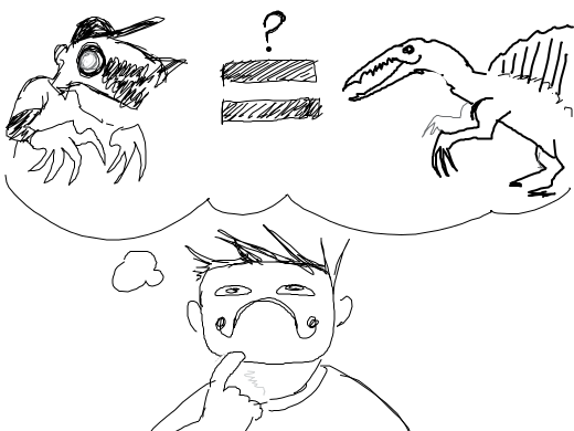 zacharie curious if bad batter is a spinosaur