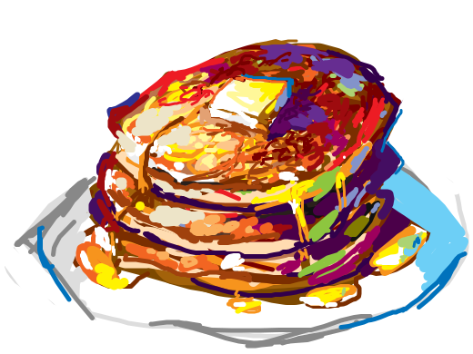 a plate of pancakes