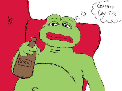 Drunken gay frog