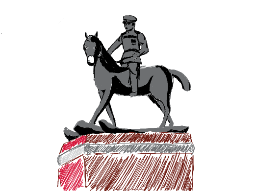 A statue of a general