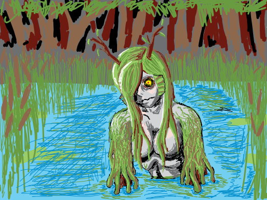 Swamp monster girl