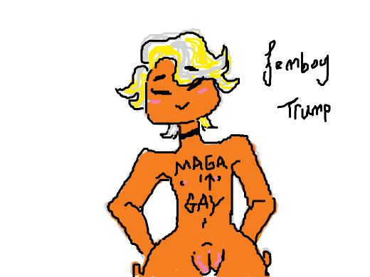 draw trump riding a motorcycle