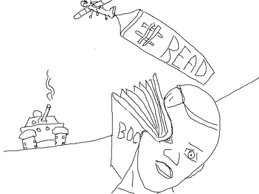 MAN READ THE BOOK