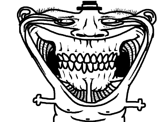 It looks like a fun, playful character, possibly a made-up creature or mascot with a hat and a big smile.