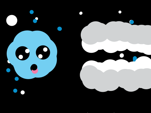 A blue marble passing through what I hope is a narrow tunnel.