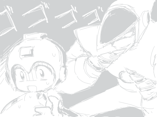 Crashman thundering after Megaman like a complete psychopath